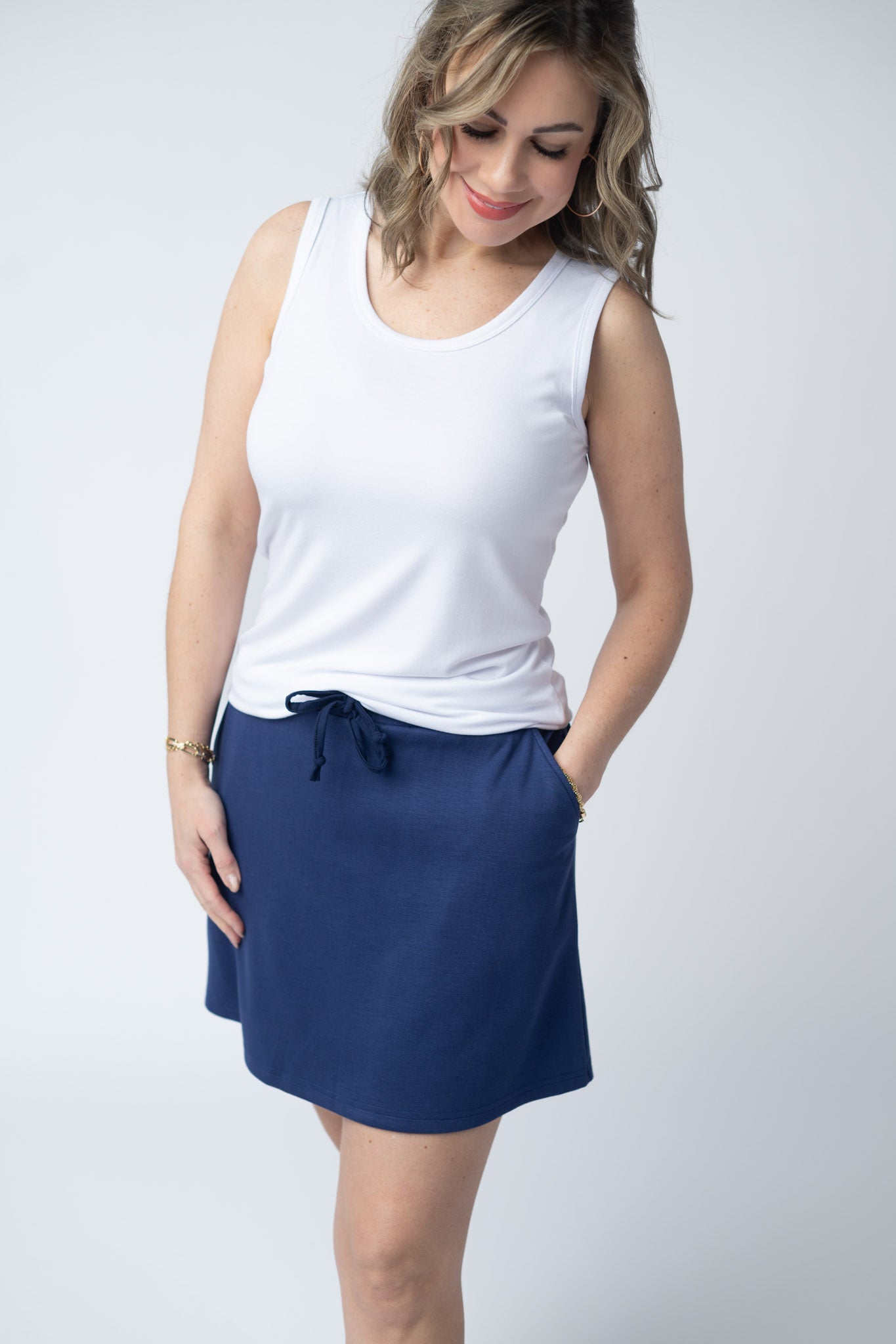 IN STOCK Serena Luxe Skort - Navy