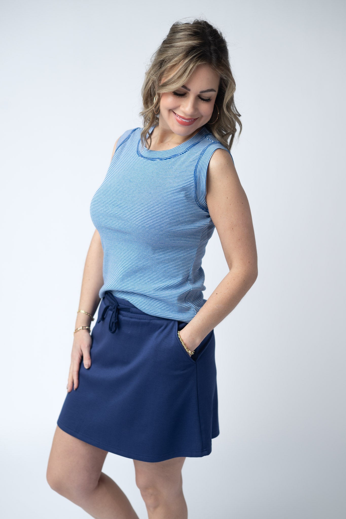 IN STOCK Serena Luxe Skort - Navy