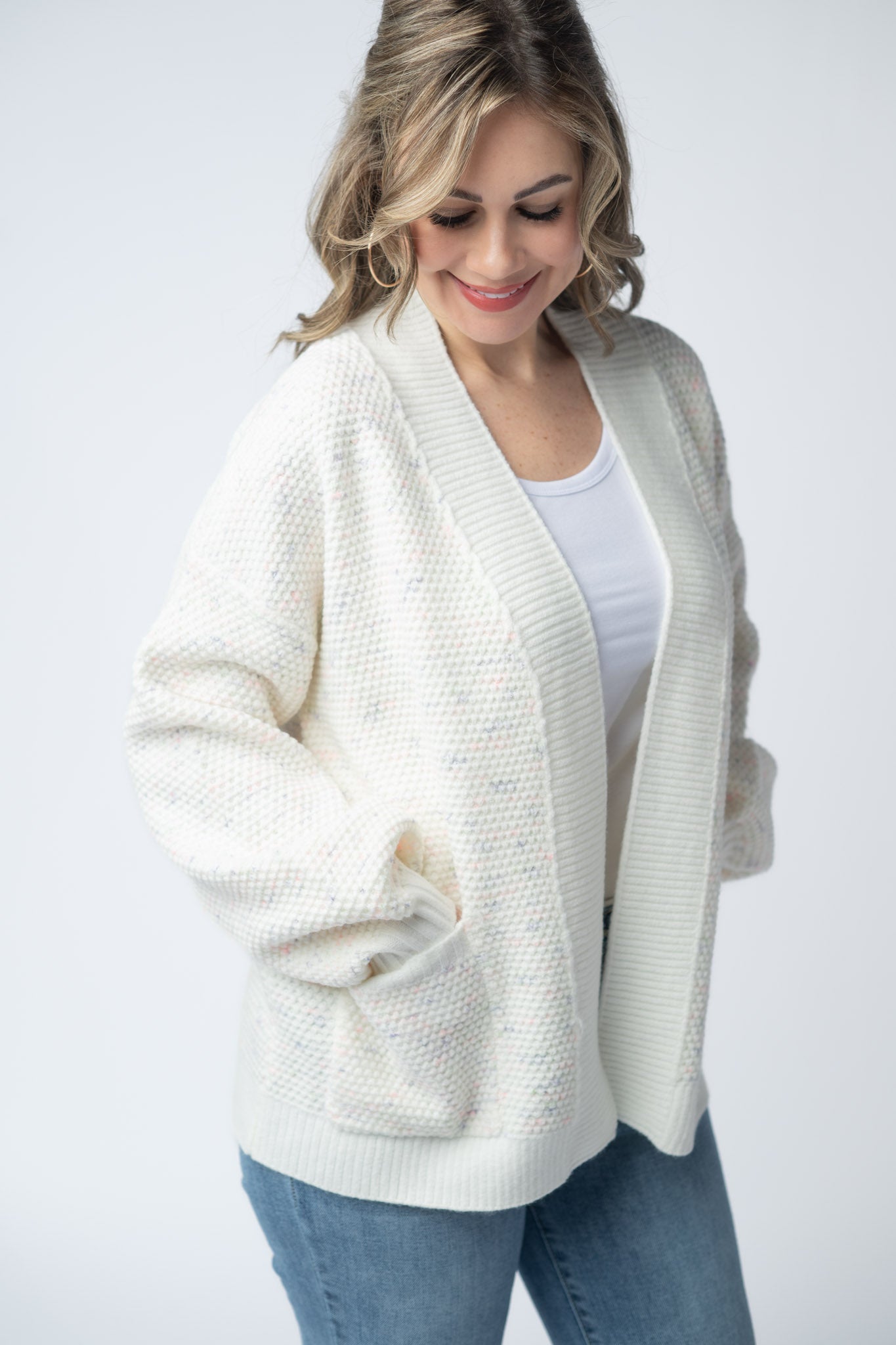 IN STOCK Kinsley Cardigan - Purple, Pink, and Green