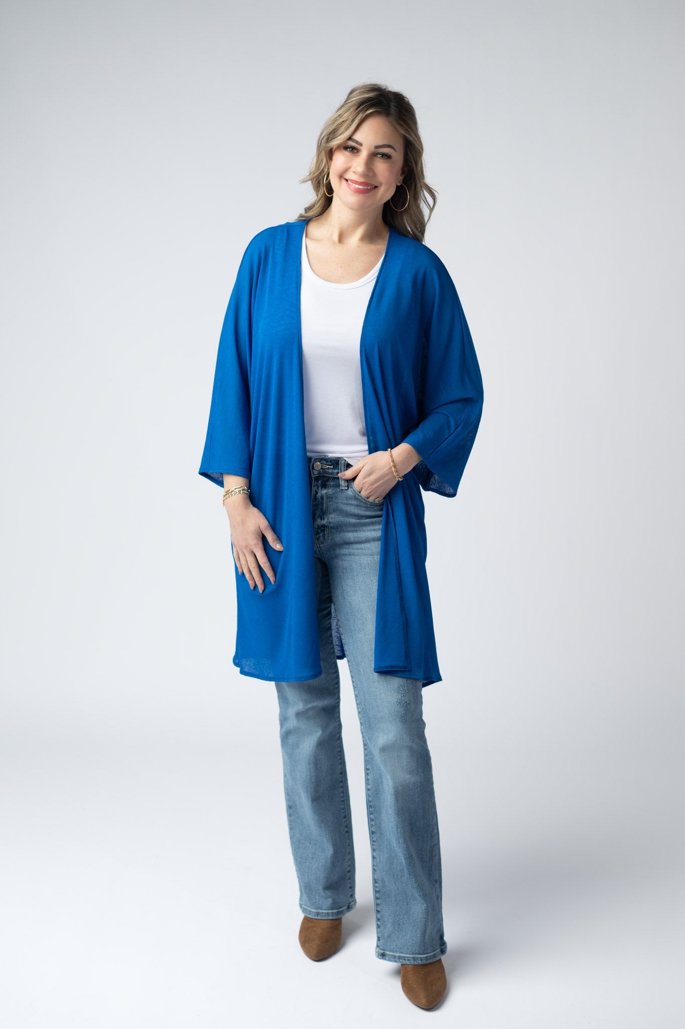 IN STOCK Ellie Cover-Up Kimono - Blue