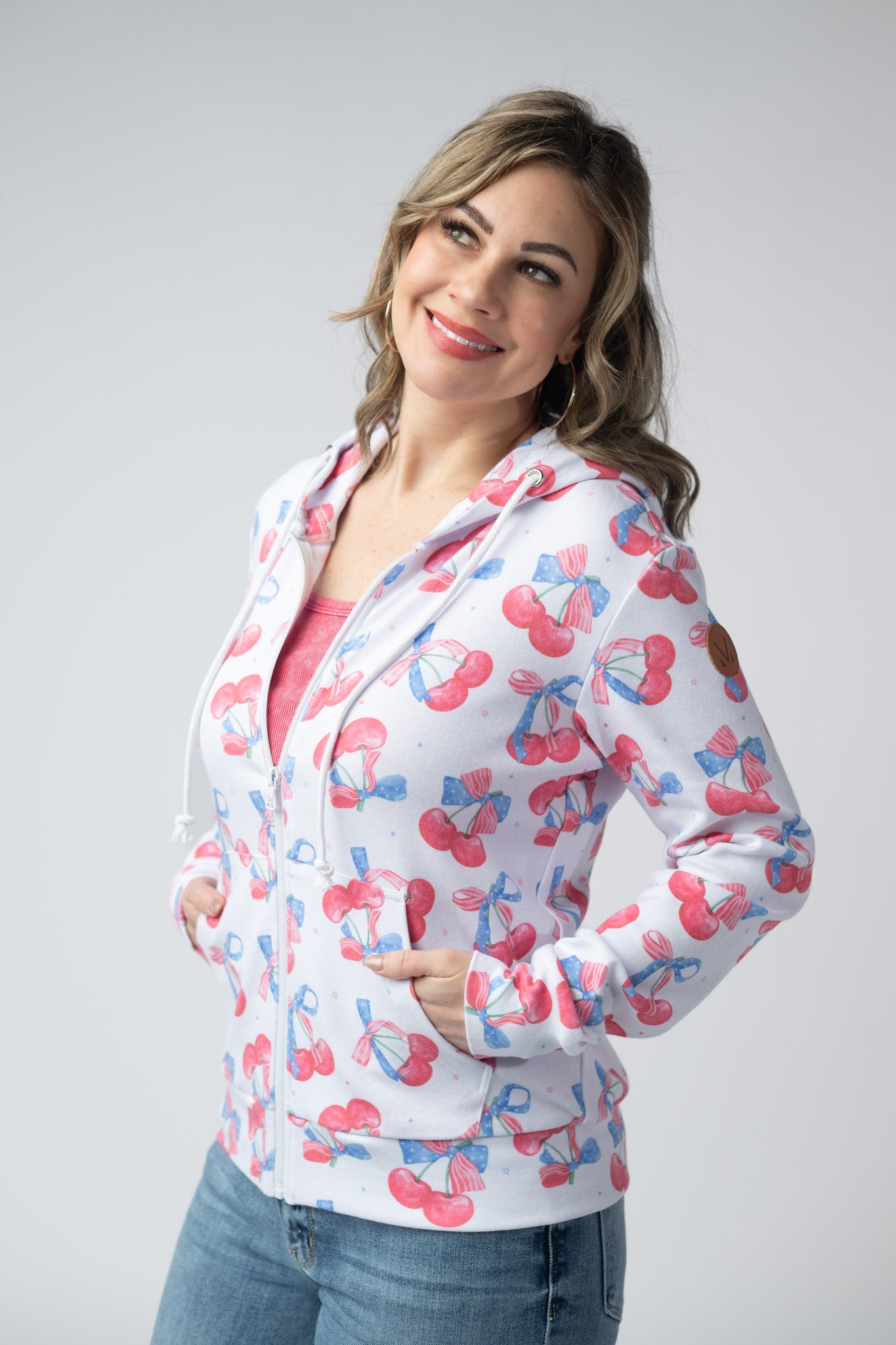 IN STOCK Fullzip Hoodie - Patriotic Cherries
