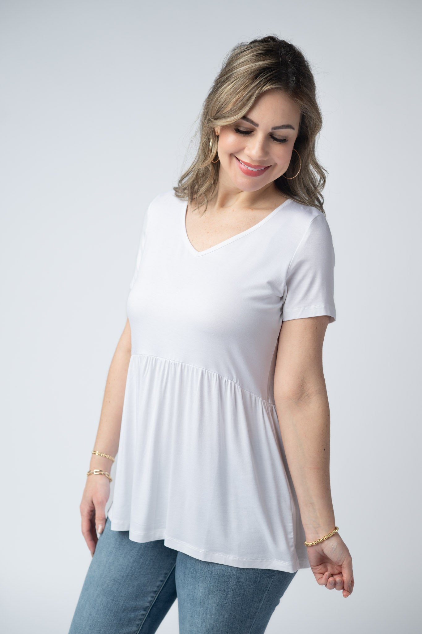 IN STOCK Sarah Ruffle Top - White