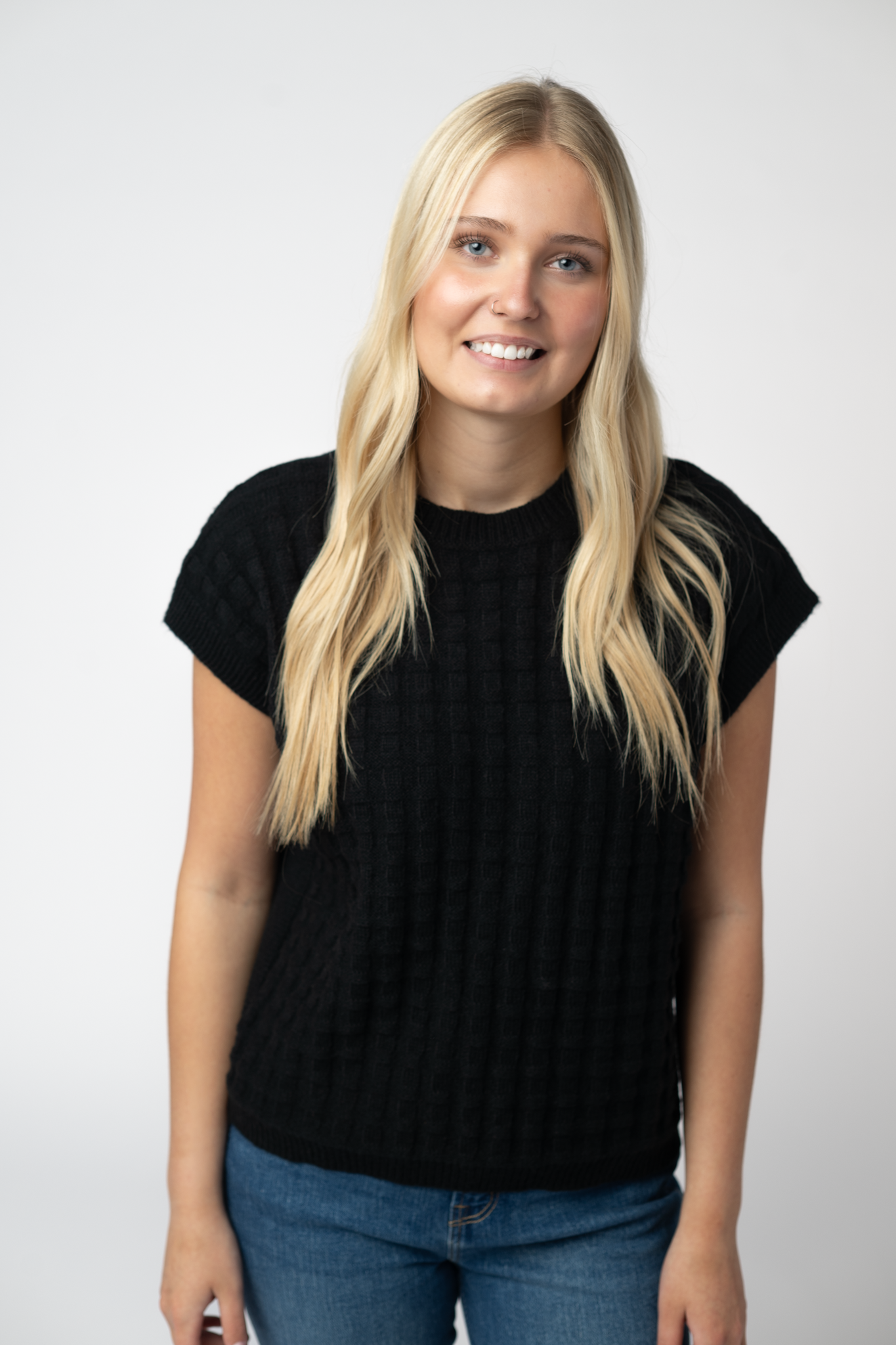IN STOCK Kelly Knitted Top - Black