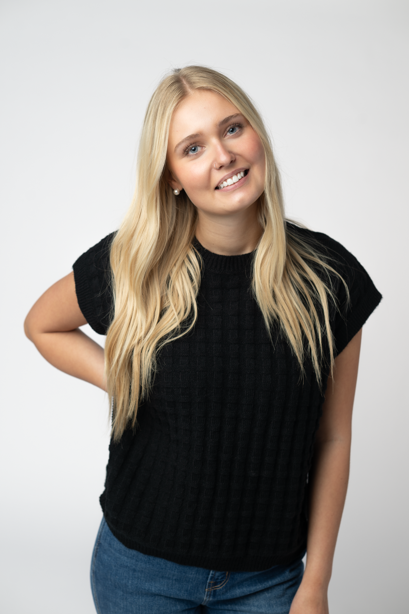 IN STOCK Kelly Knitted Top - Black
