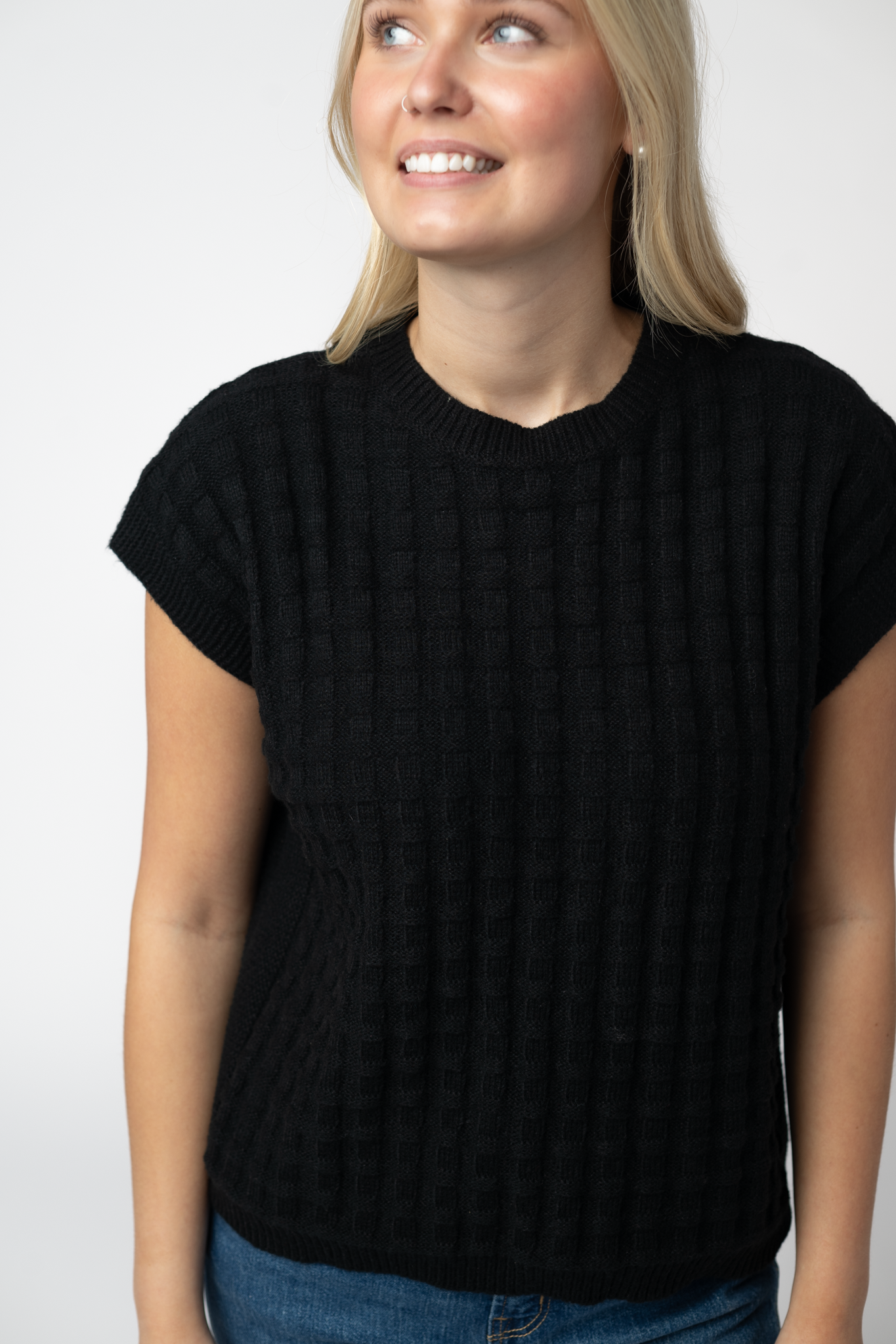 IN STOCK Kelly Knitted Top - Black