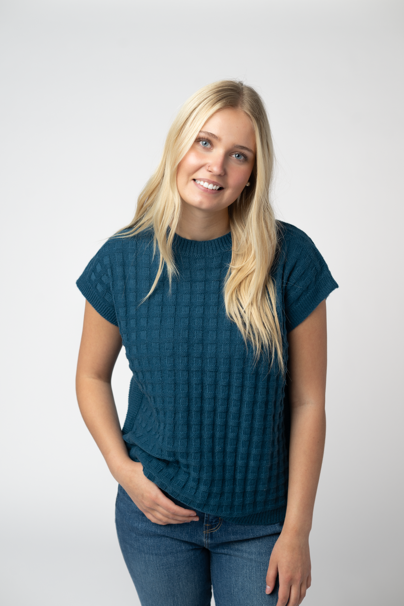 IN STOCK Kelly Knitted Top - Teal