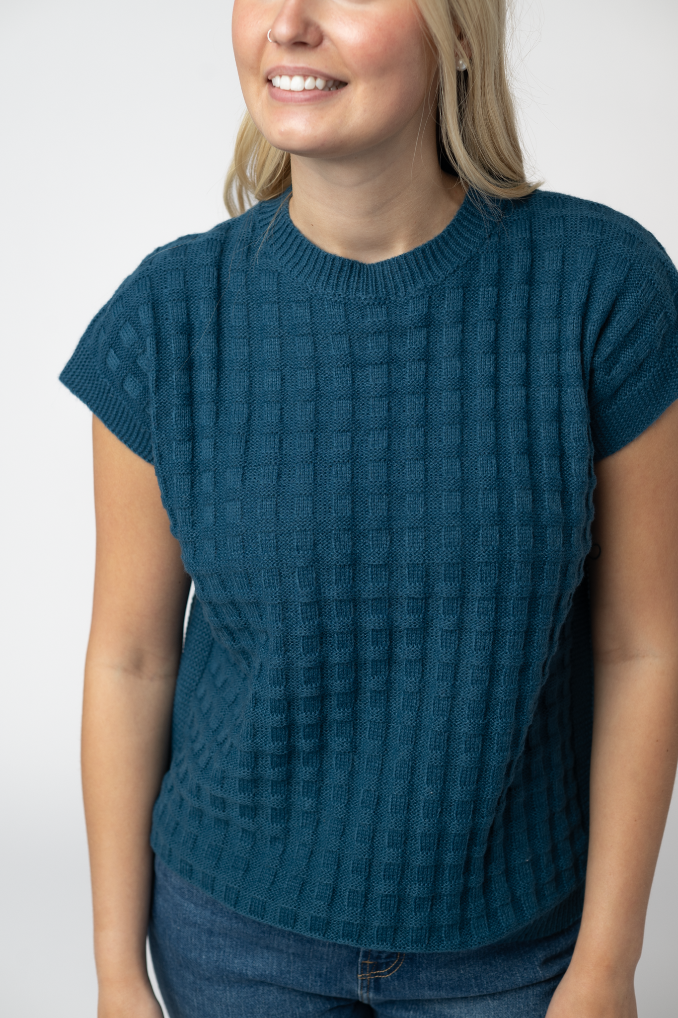 IN STOCK Kelly Knitted Top - Teal
