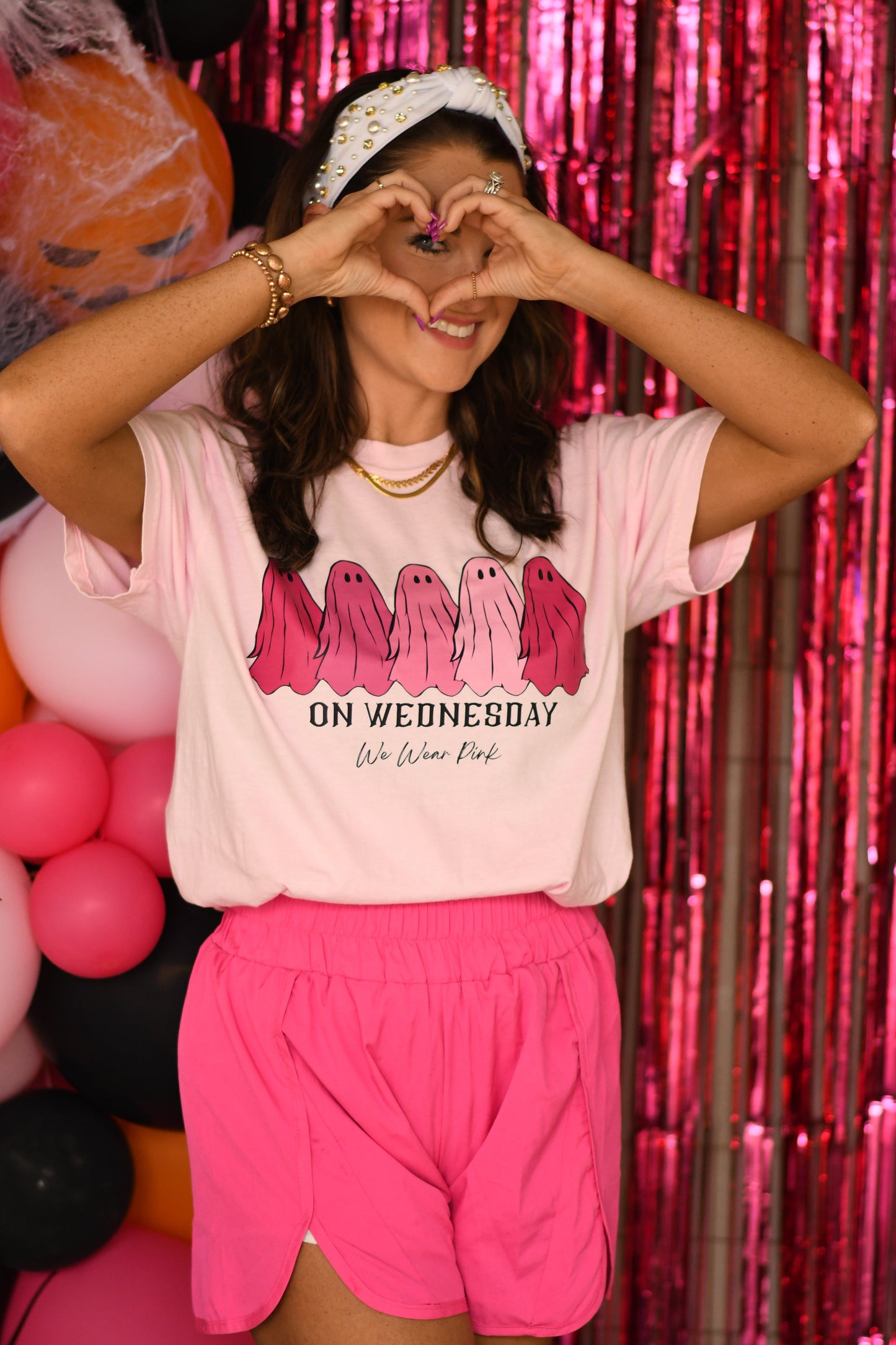 On Wednesdays We Wear Pink Ghosts Tee