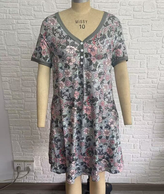 *PREORDER* Fall Night Dress - Sage Floral