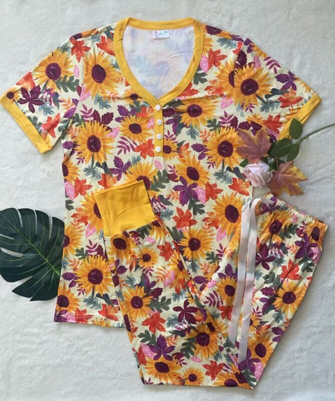 Shirley & Stone Fall Jogger Pajamas - Sunflower *PRE ORDER*