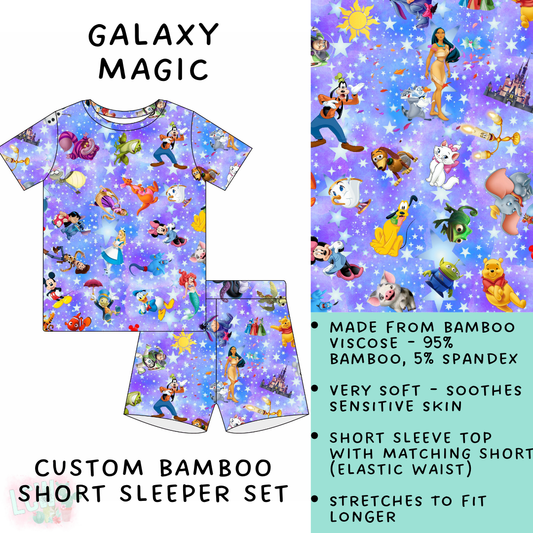 Batch #138 - Little Dreamers - Closes 6/26 - ETA mid August - Galaxy Magic Bamboo Short Sleeper Set