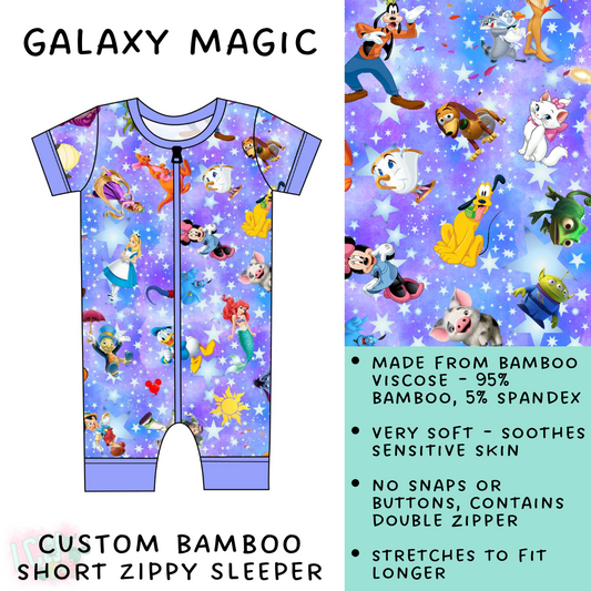 Batch #138 - Little Dreamers - Closes 6/25 - ETA mid August - Galaxy Magic Bamboo Short Zippy Sleeper