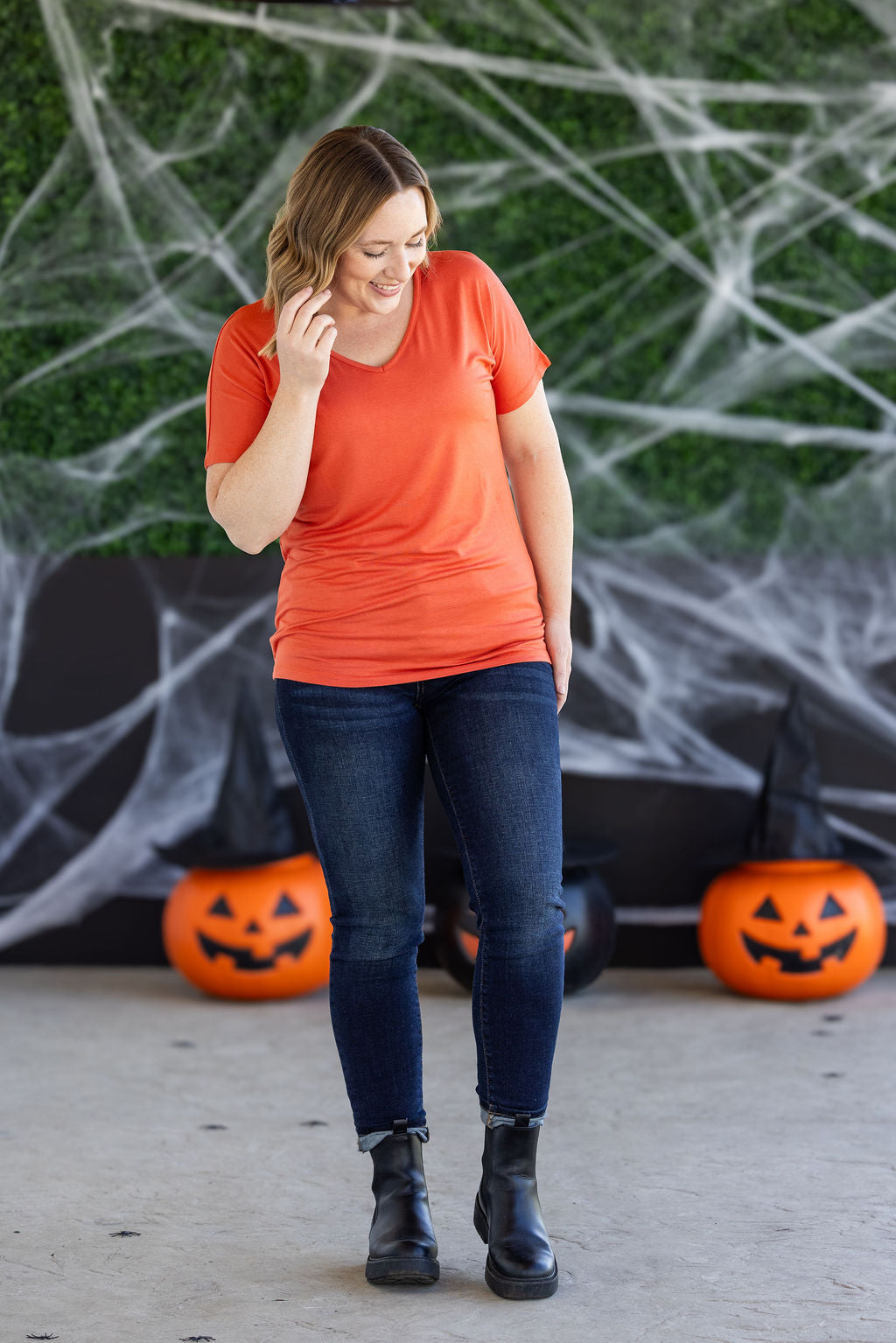 PREBOOK Chloe Cozy Tee - Dusty Pumpkin