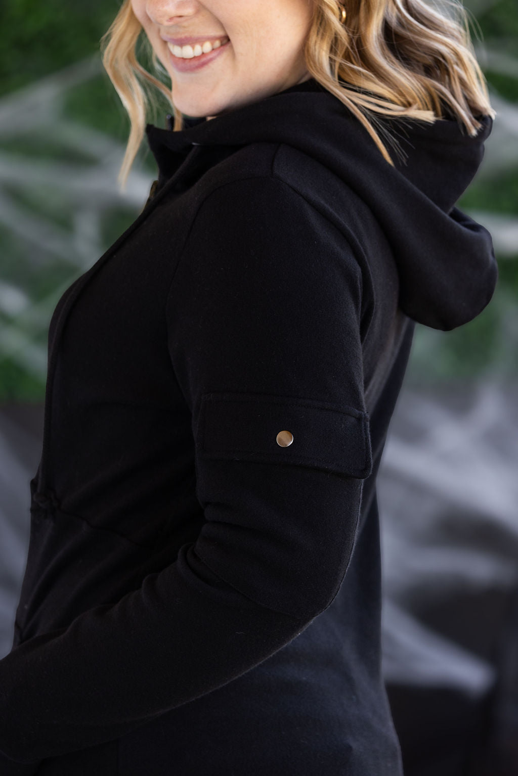 PREBOOK Pixie Pocket Halfzip Hoodie - Black