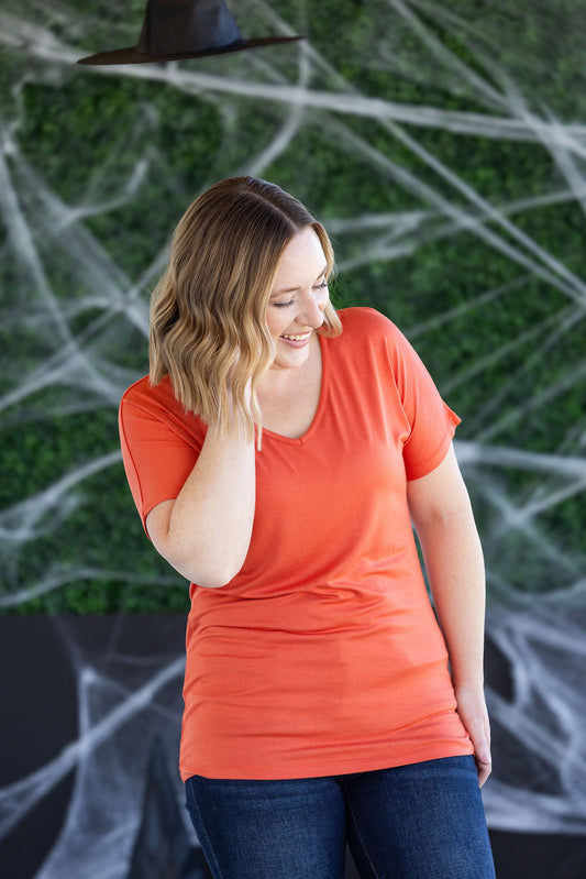 PREBOOK Chloe Cozy Tee - Dusty Pumpkin