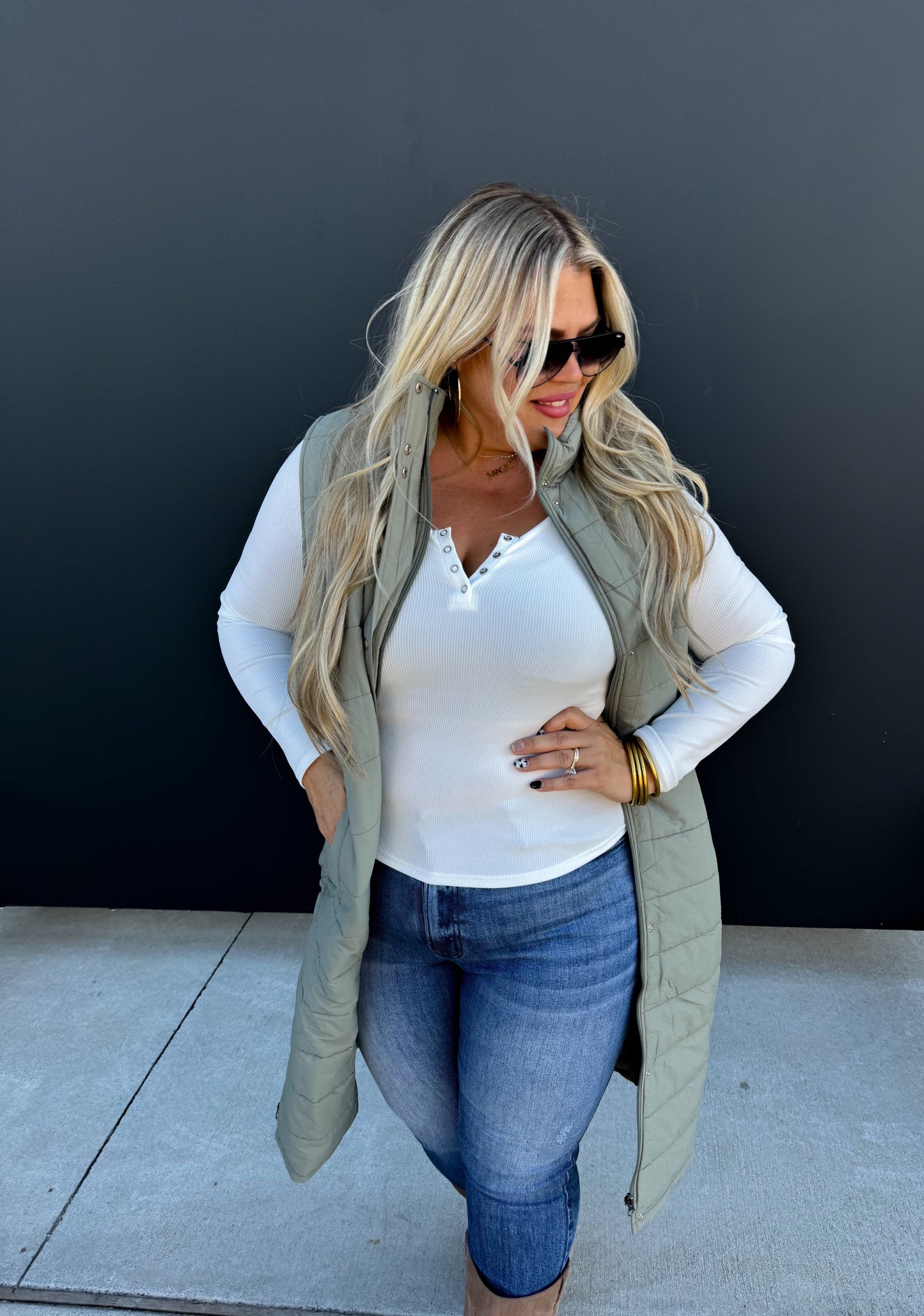 PREORDER- FALL BROOKLYN SNAP HENLEY TOP