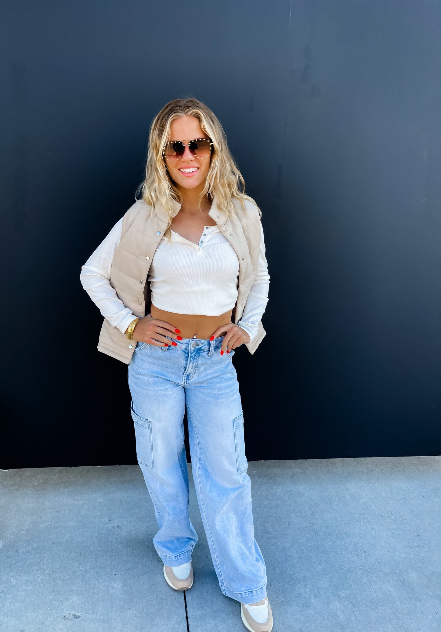 PREORDER- FALL BROOKLYN SNAP HENLEY TOP