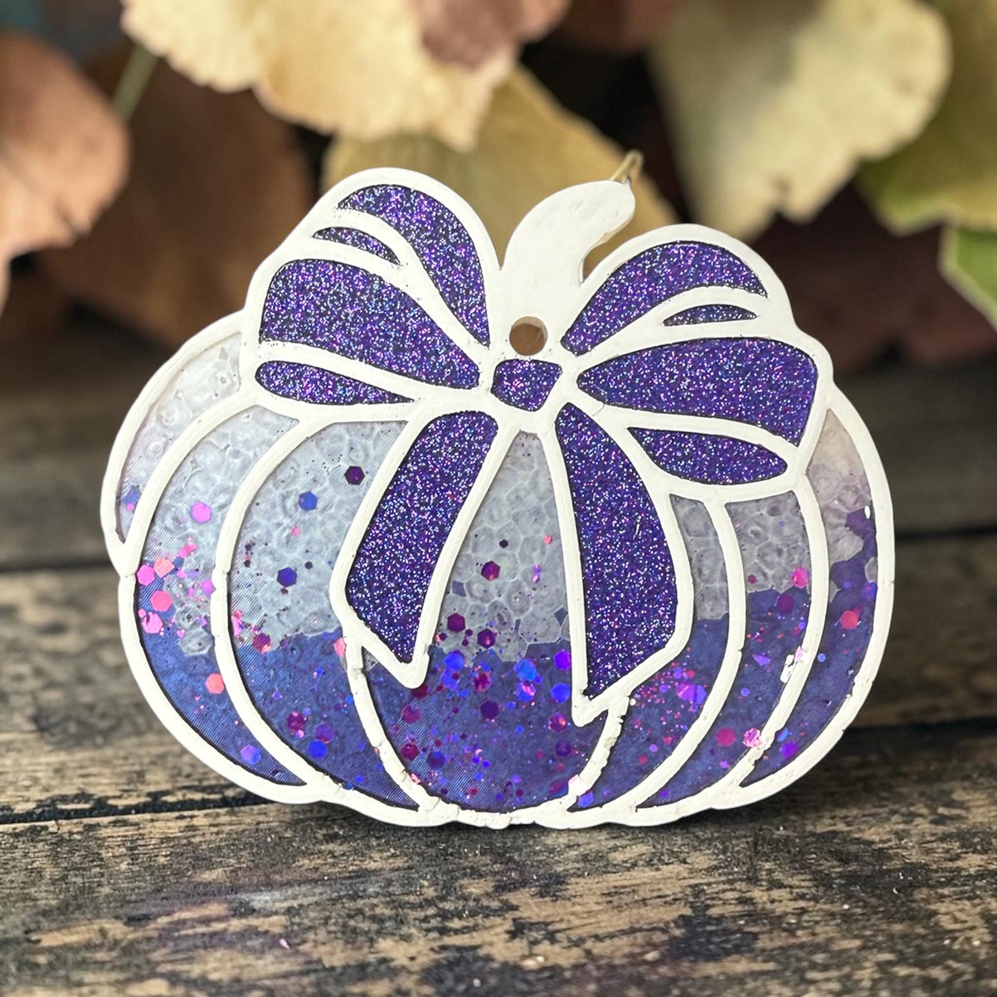 Purple Sparkle Pumpkin Freshie