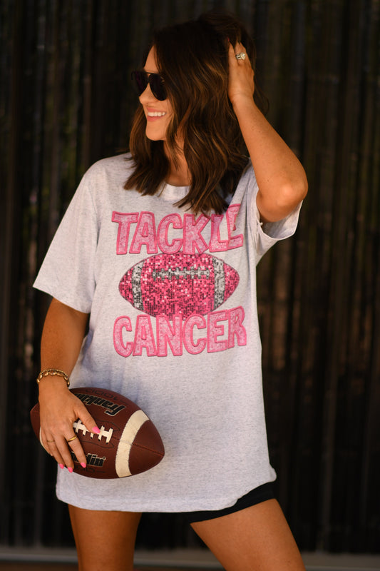 Tackle Cancer Faux Patch Tee