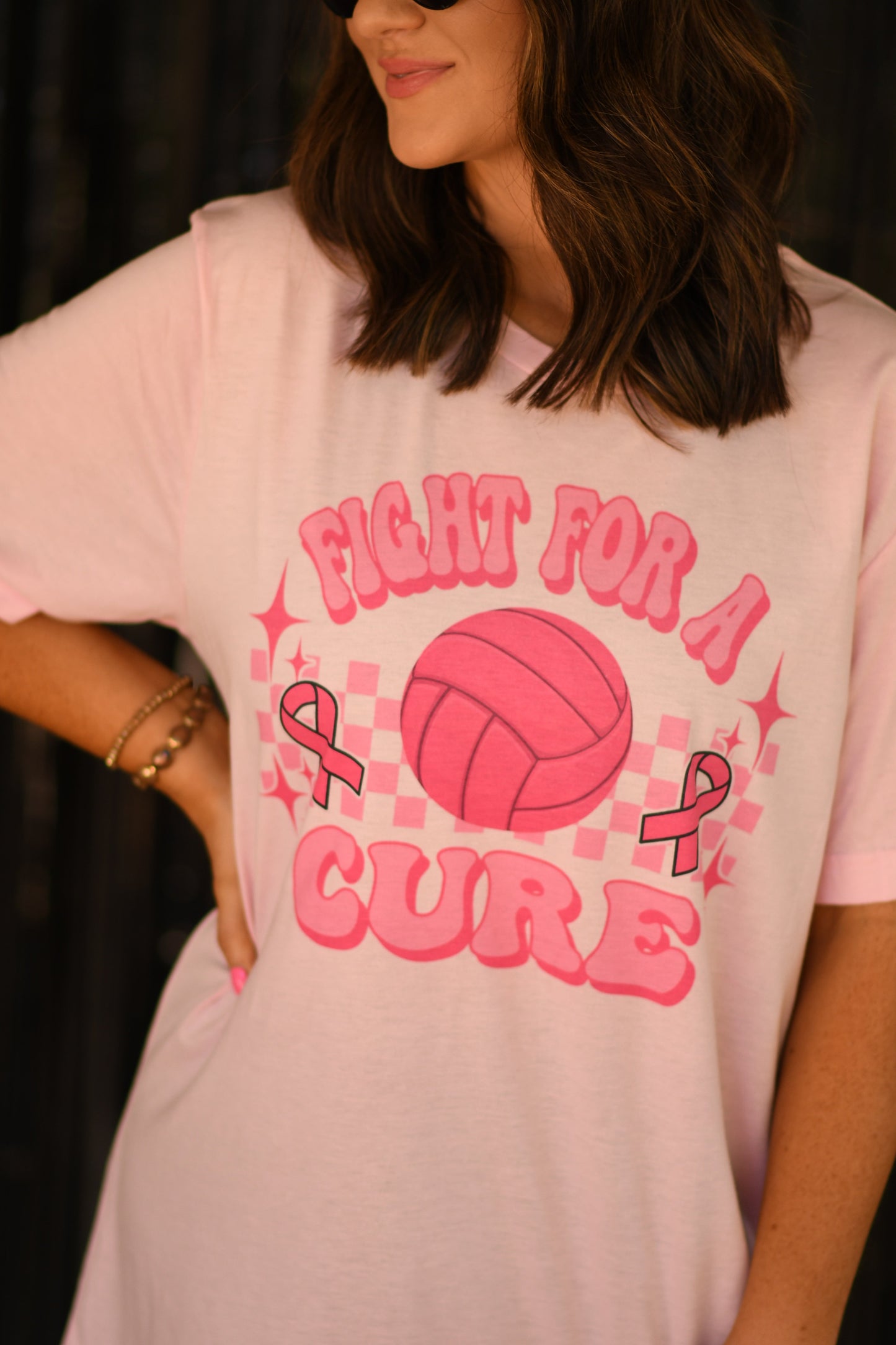 Fight For A Cure Volleyball Tee