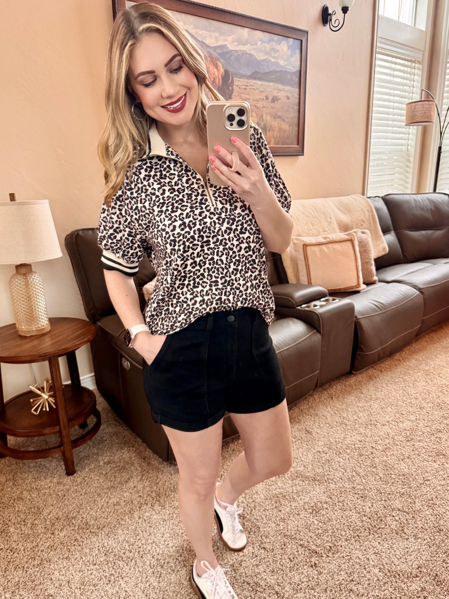 Black Aurora Weekender Judy Blue Shorts With Double Rolled Cuff