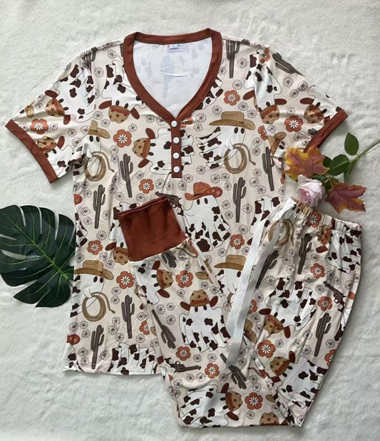 Shirley & Stone Halloween Pajamas - Western Ghost *PRE ORDER*