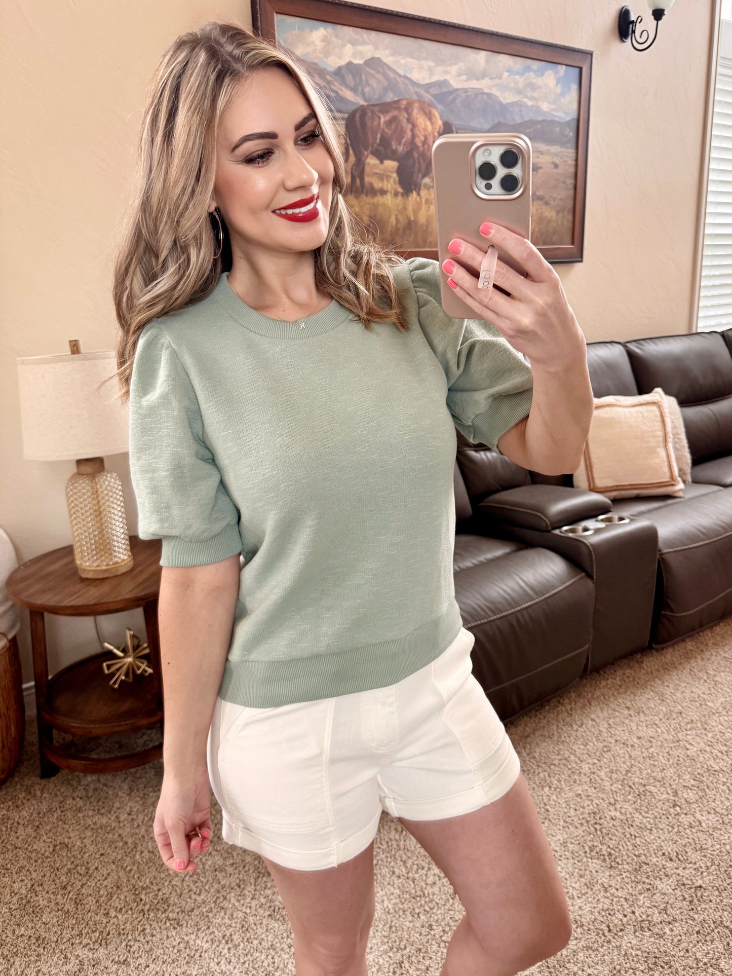 White Aurora Weekender Judy Blue Shorts With Double Rolled Cuff