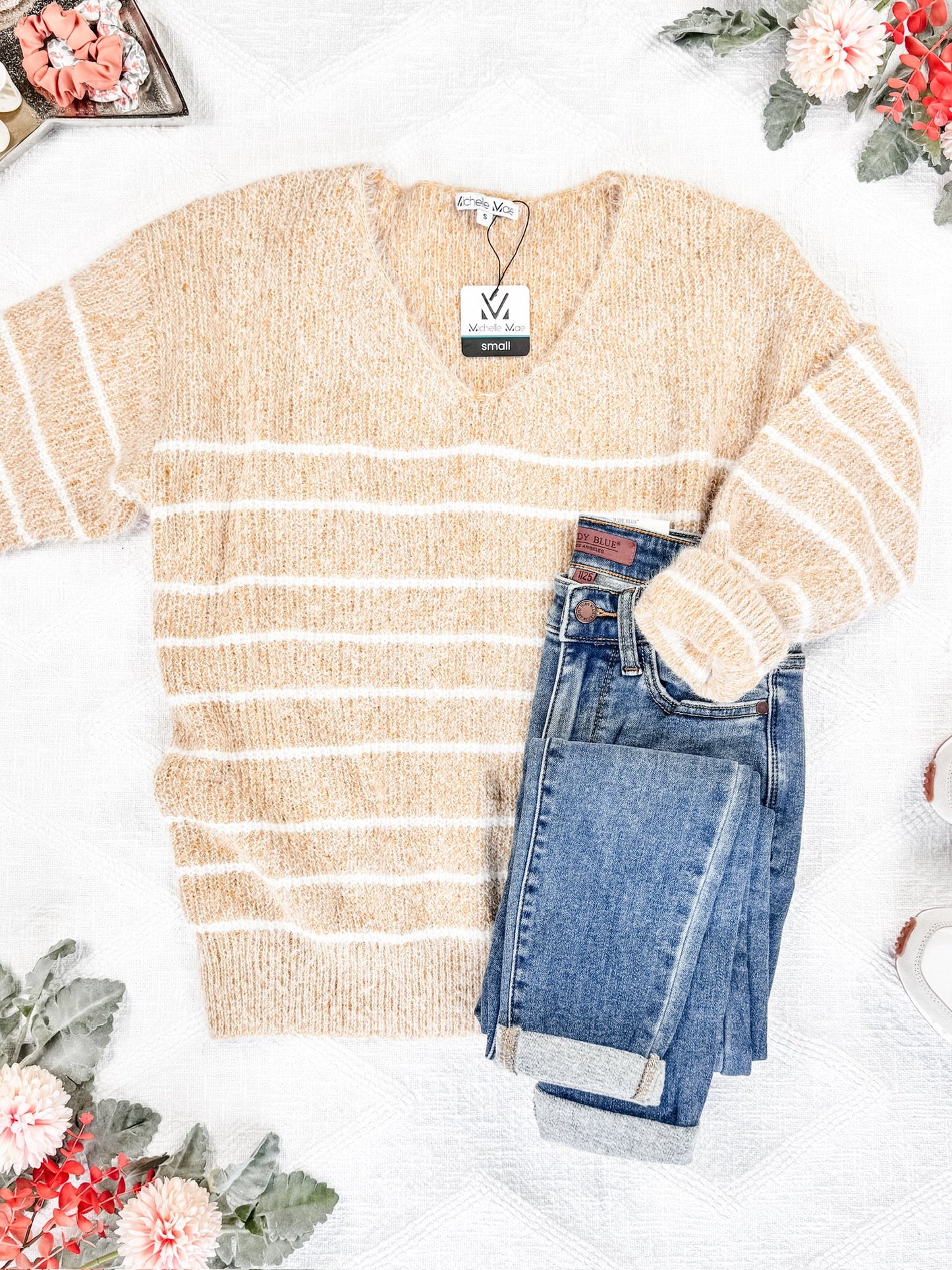 IN STOCK Cozy Striped Sweater - Mustard