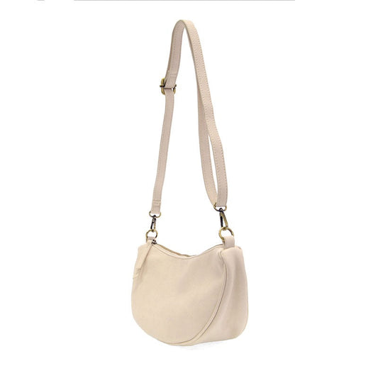 Joy Susan Miranda Crescent Crossbody Bag in Ecru
