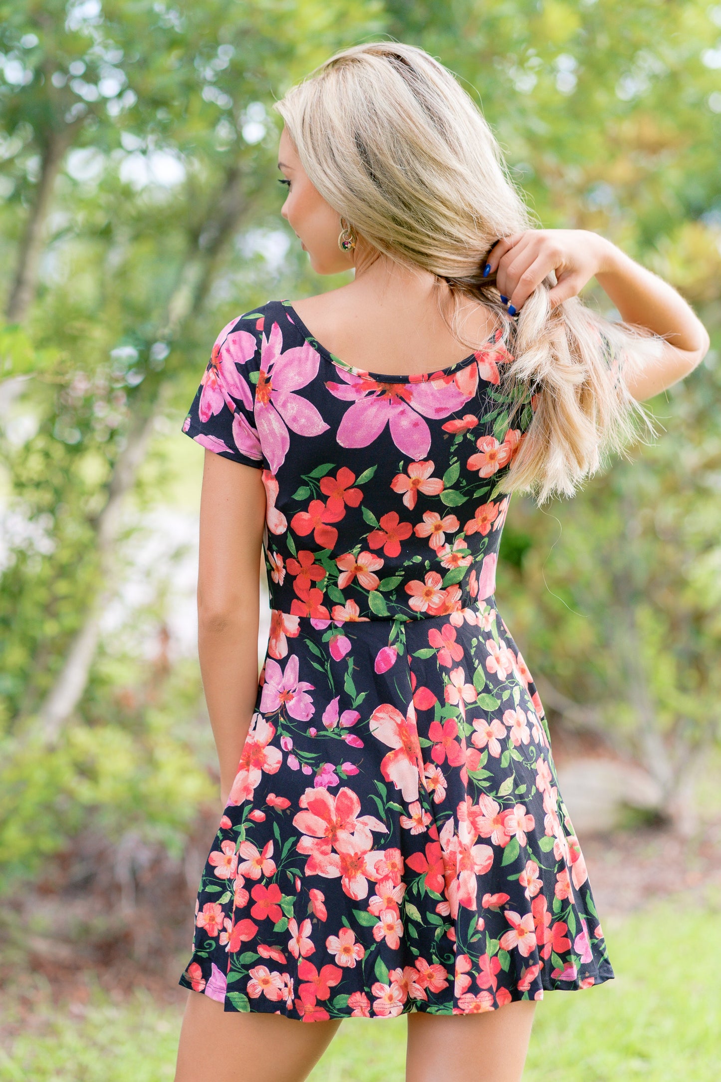 Neon Bloom Romper Dress
