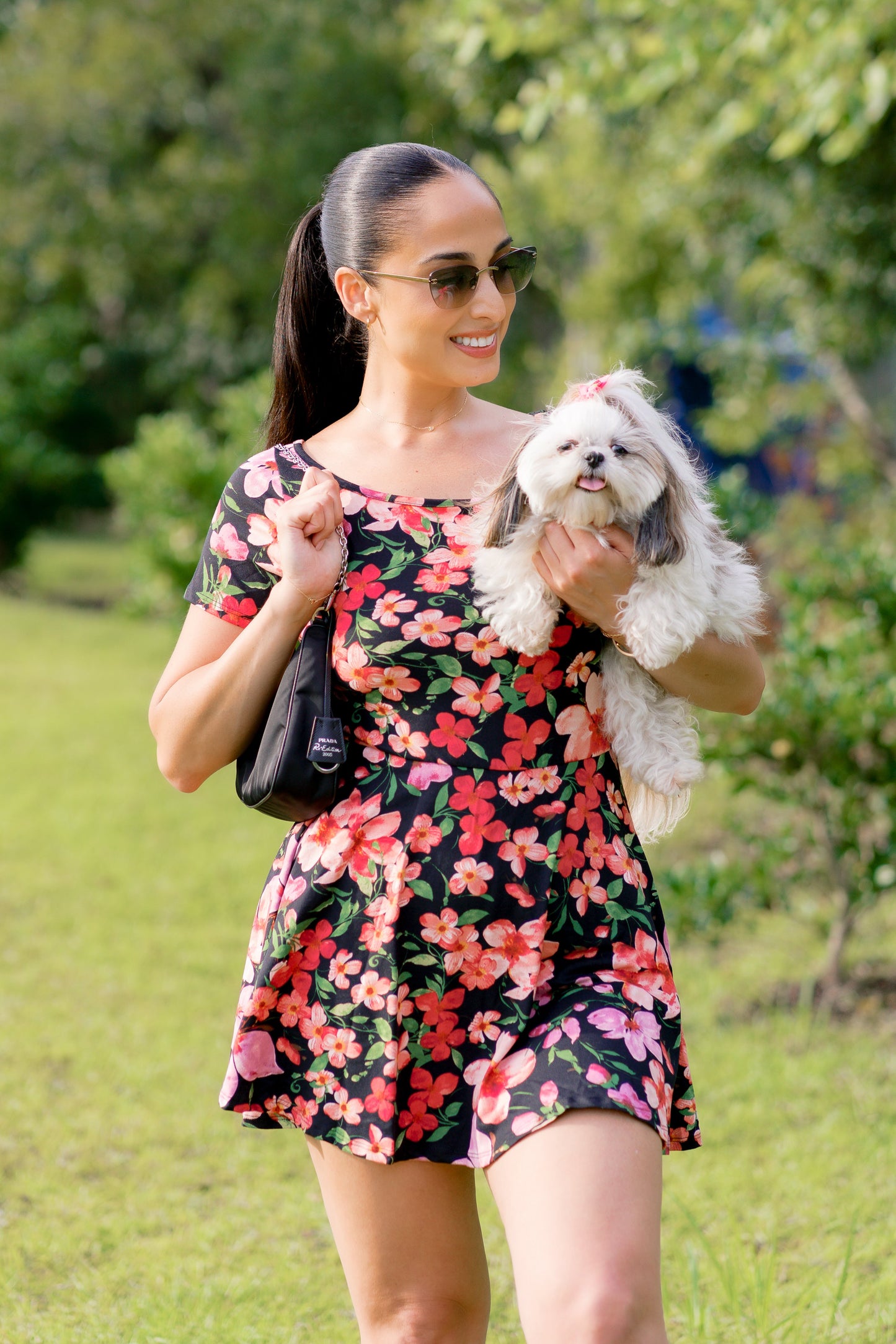 Neon Bloom Romper Dress