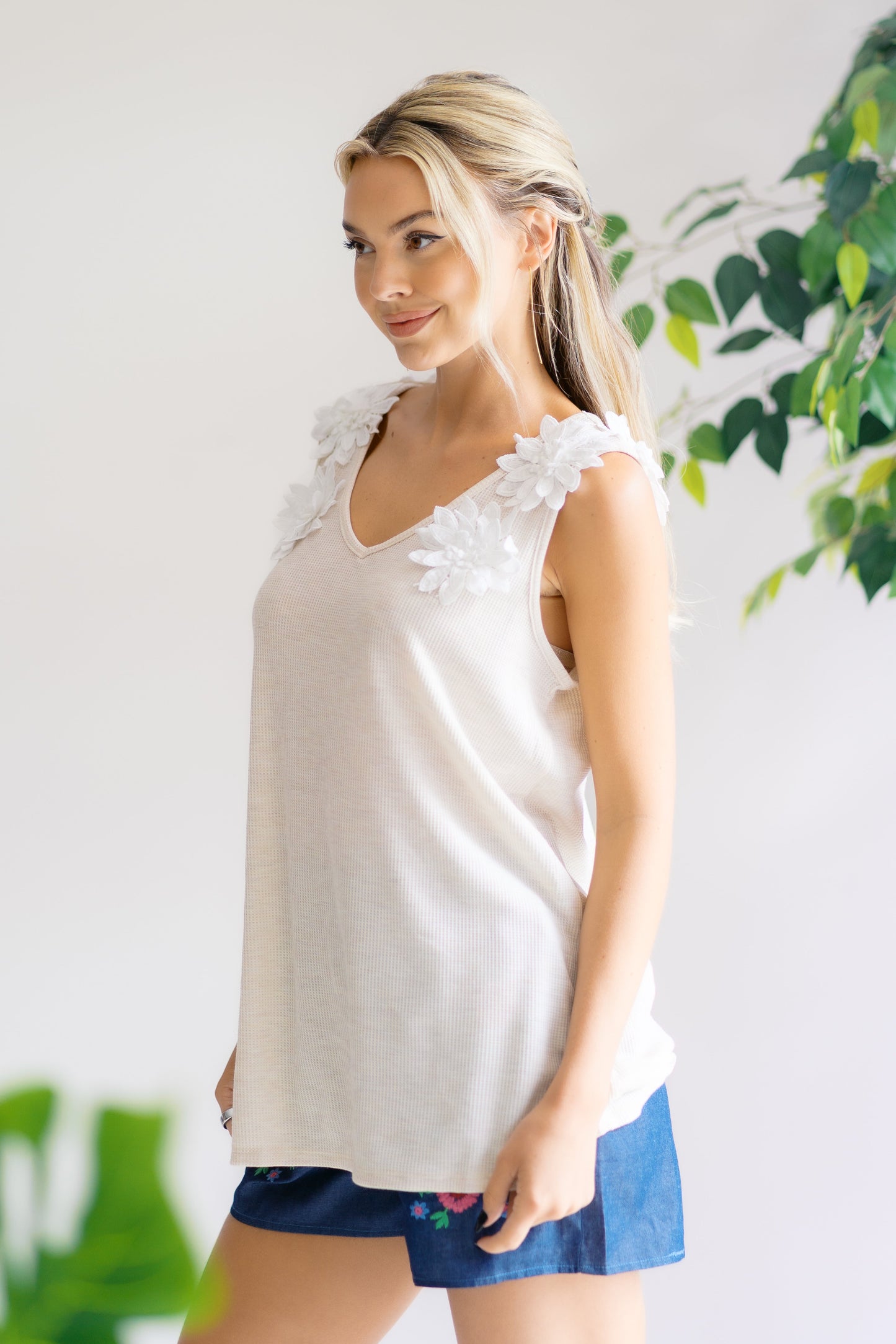 Whimsy Bloom Sleeveless Top