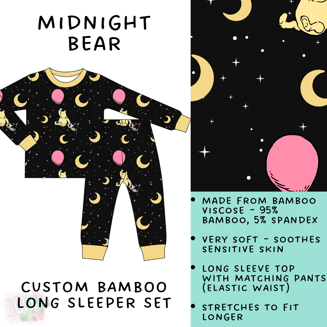 Batch #138 - Little Dreamers - Closes 6/26 - ETA mid August - Midnight Bear Bamboo Long Sleeper Set