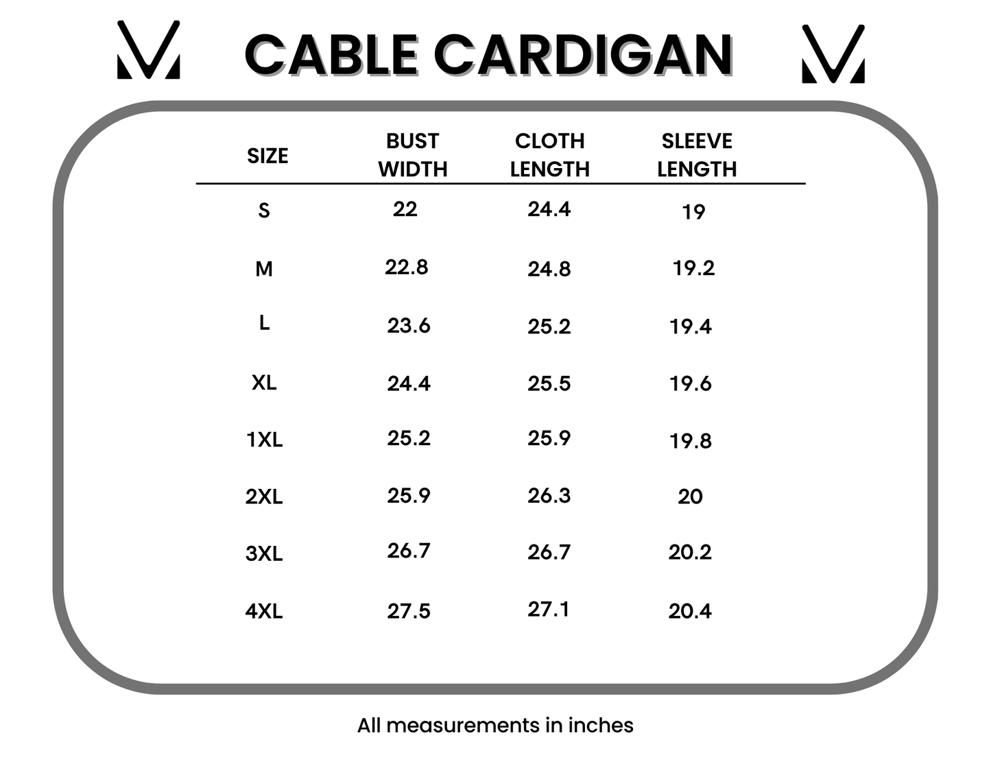 IN STOCK Cable Cardigan - Grey