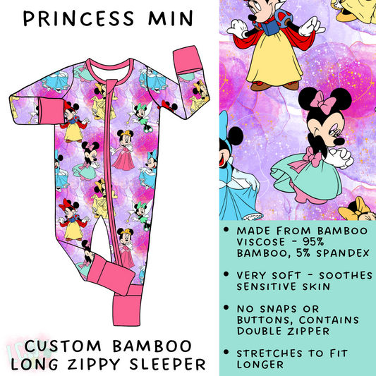 Batch #138 - Little Dreamers - Closes 6/25 - ETA mid August - Princess Min Bamboo Long Zippy Sleeper