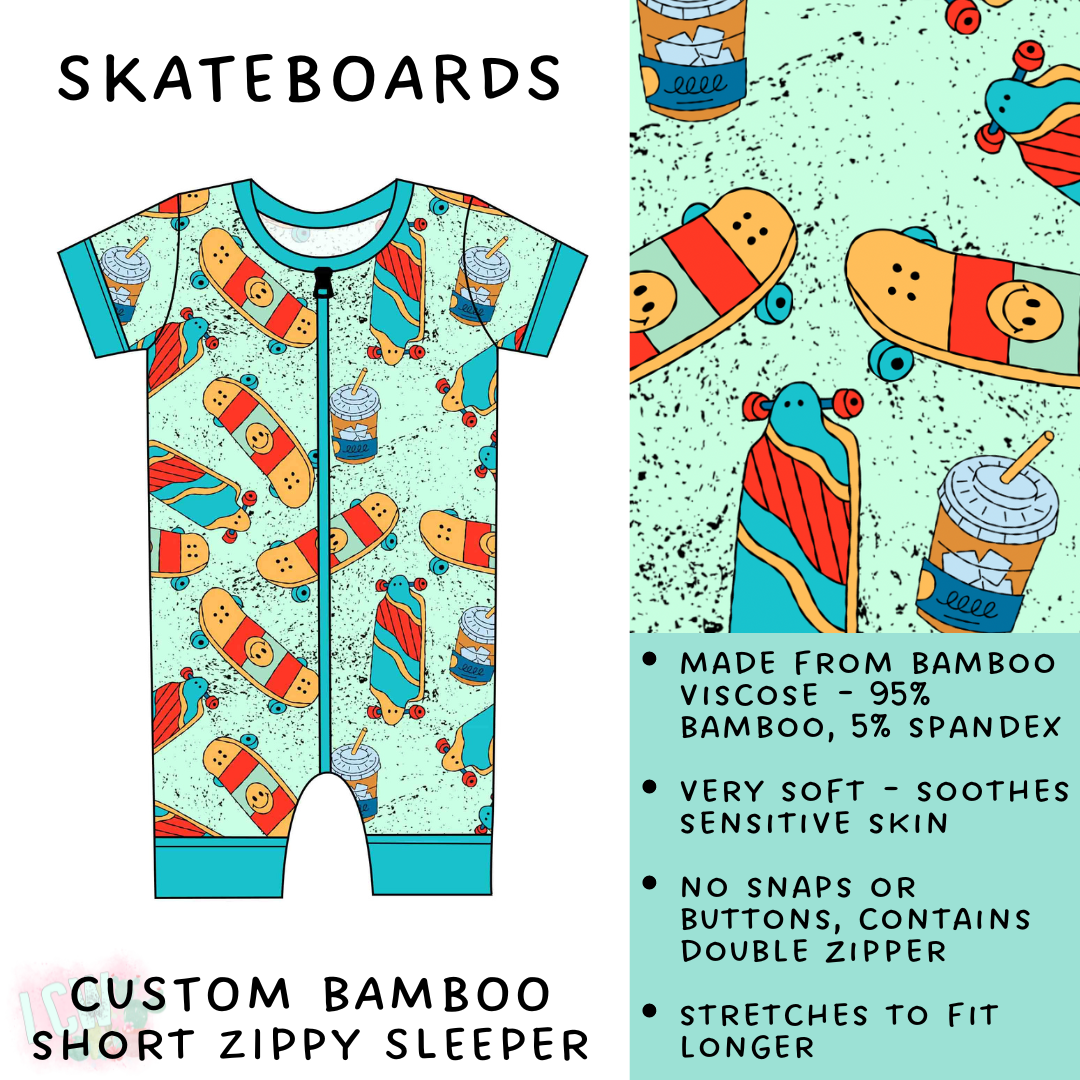 Batch #138 - Little Dreamers - Closes 6/25 - ETA mid August - Skateboards Short Zippy Sleeper