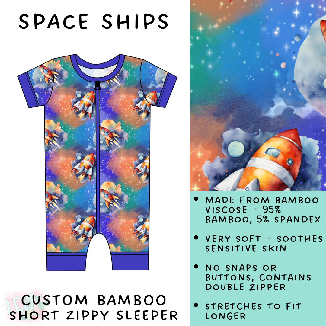 Batch #138 - Little Dreamers - Closes 6/25 - ETA mid August - Space Ships Short Zippy Sleeper