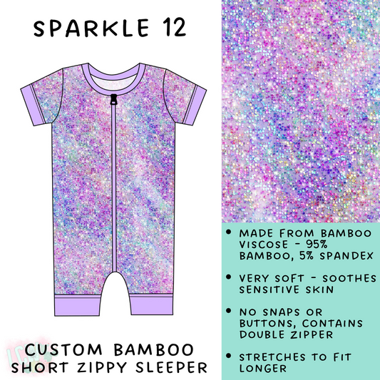 Batch #138 - Little Dreamers - Closes 6/25 - ETA mid August - Sparkle 12 Short Zippy Sleeper