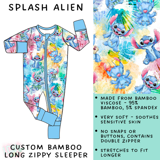 Batch #138 - Little Dreamers - Closes 6/25 - ETA mid August - Splash Alien Bamboo Long Zippy Sleeper