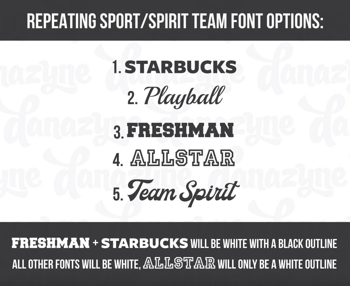 Personalized Sports Repeating Team Name - Design It Yourself Font & Color Selection