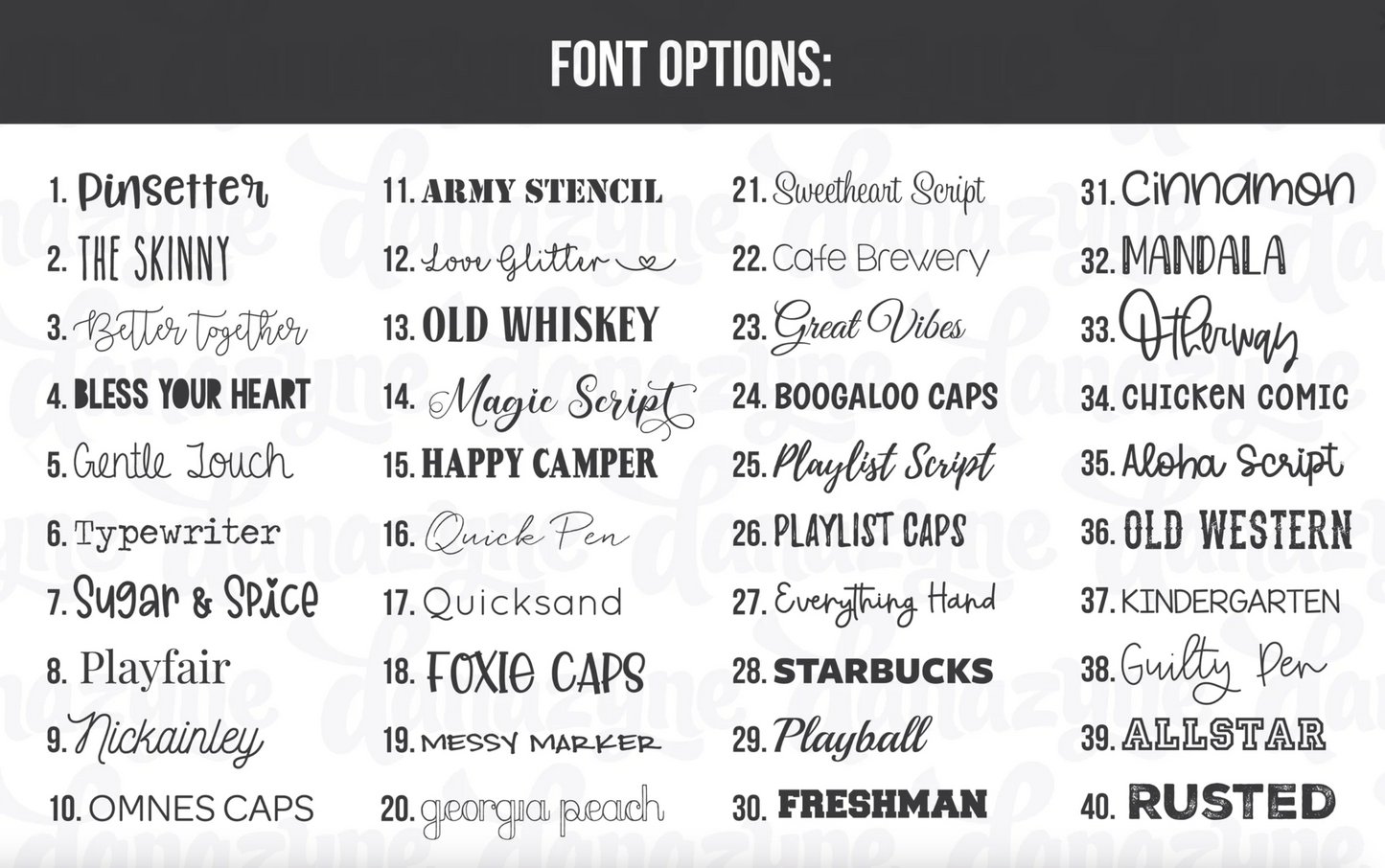 Camo Personalized Repeating Name - Choose Your own Font