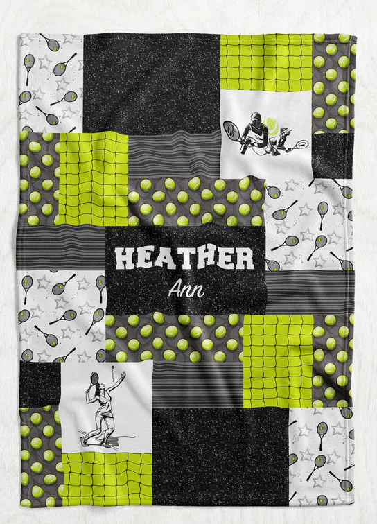 Personalized Girl's Tennis Blanket
