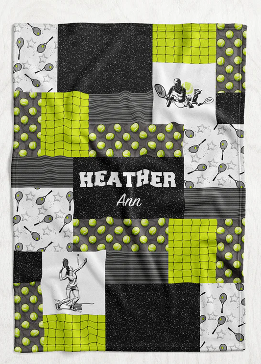 Personalized Girl's Tennis Blanket