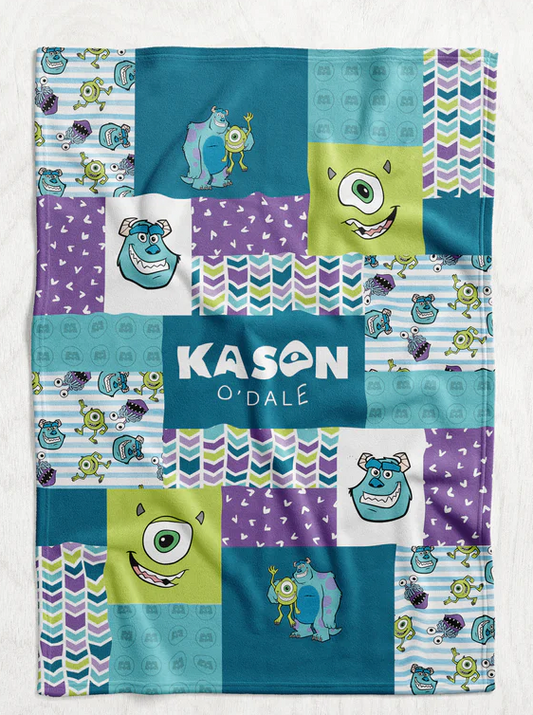Personalized Monsters Inspired Blanket