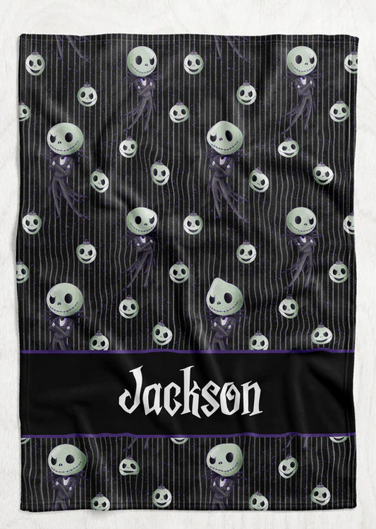 Personalized Nightmare Before Christmas Inspired Blanket