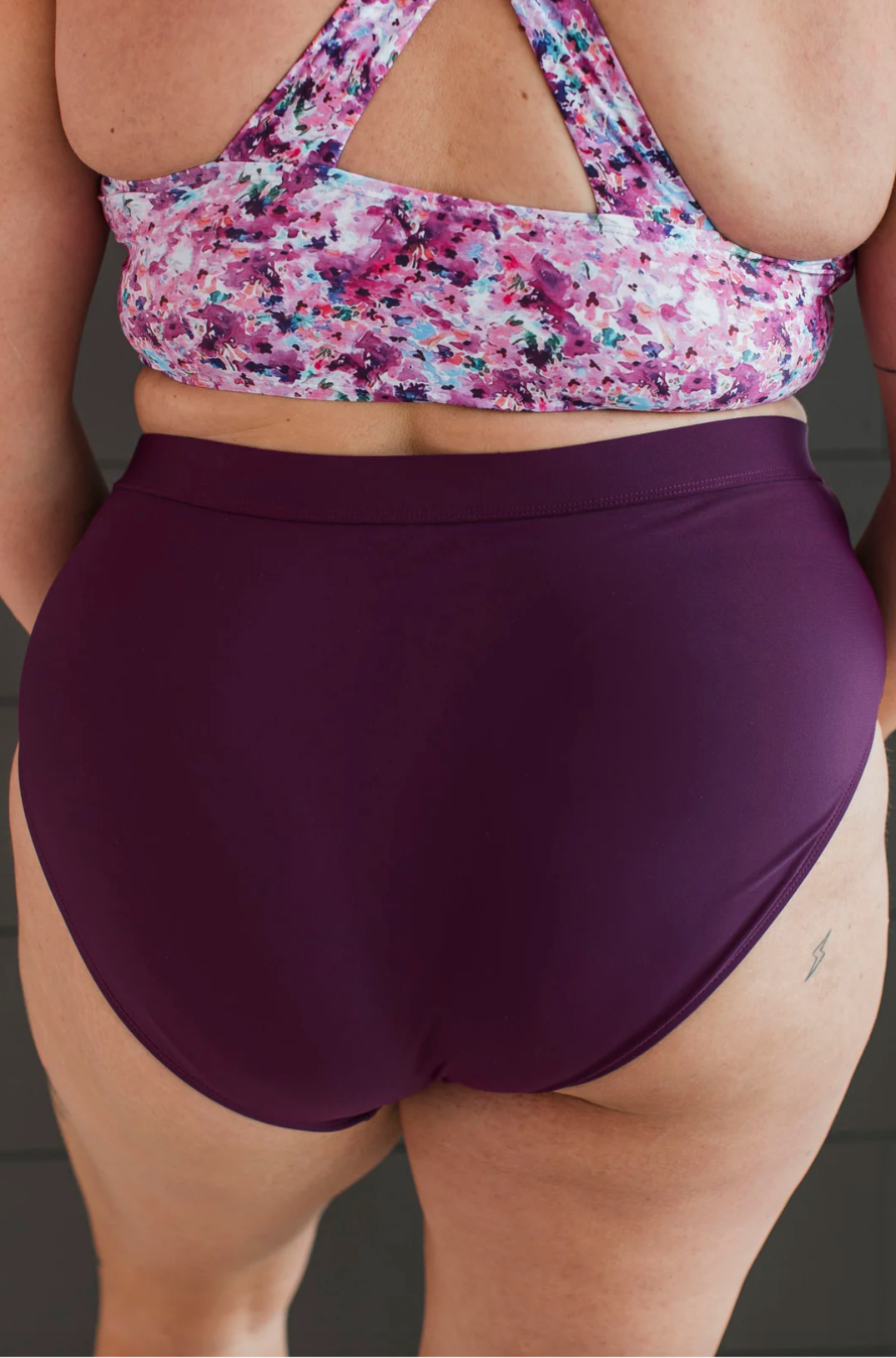 Sandy Shores High-Rise Swim Bottoms- Plum