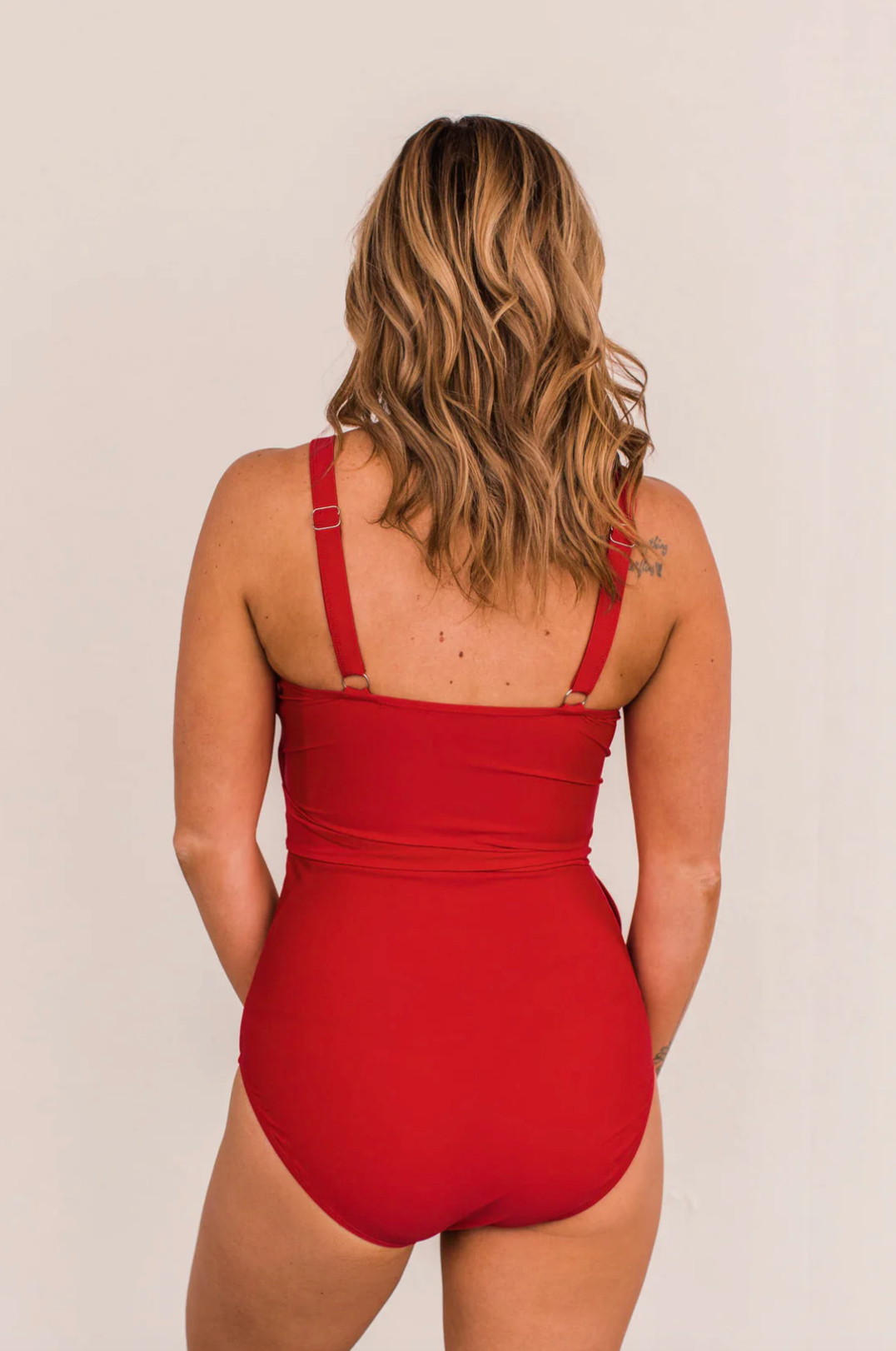 Beach Party One-Piece Swimsuit- Bright Red