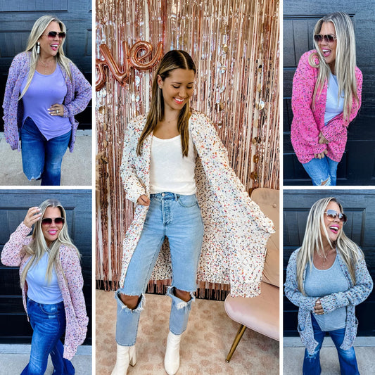 PREORDER: Spring Miley Dot Cardigans in Five Colors