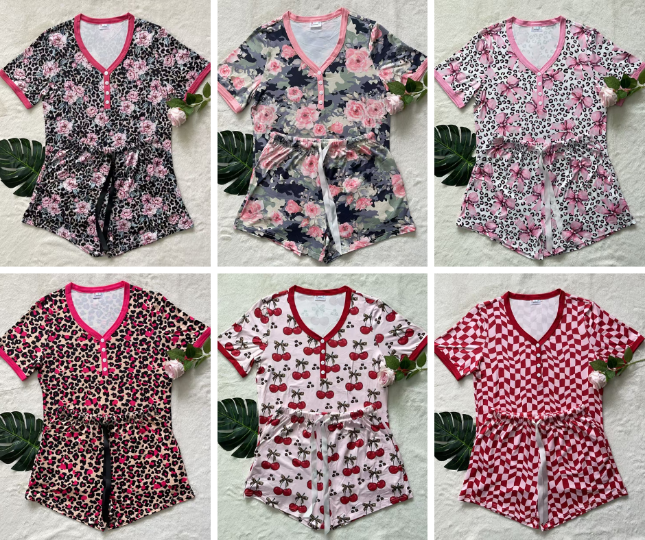 Shirley & Stone Valentine Short PJs *PRE ORDER*