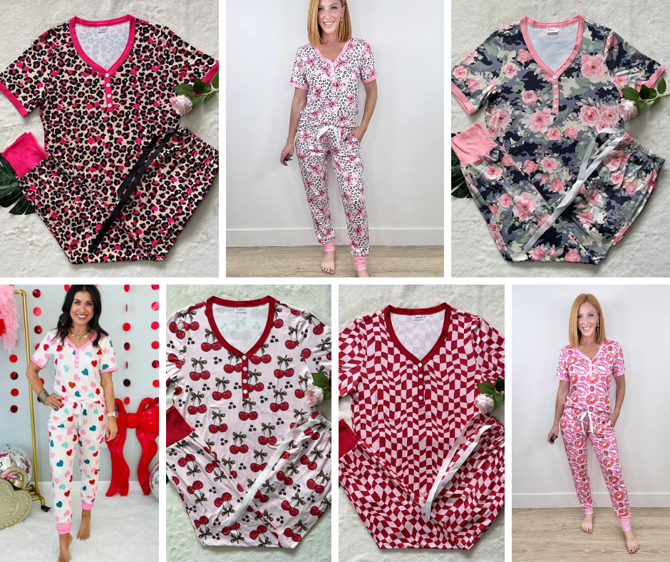 Shirley & Stone Valentine Jogger Pajamas *PRE ORDER*